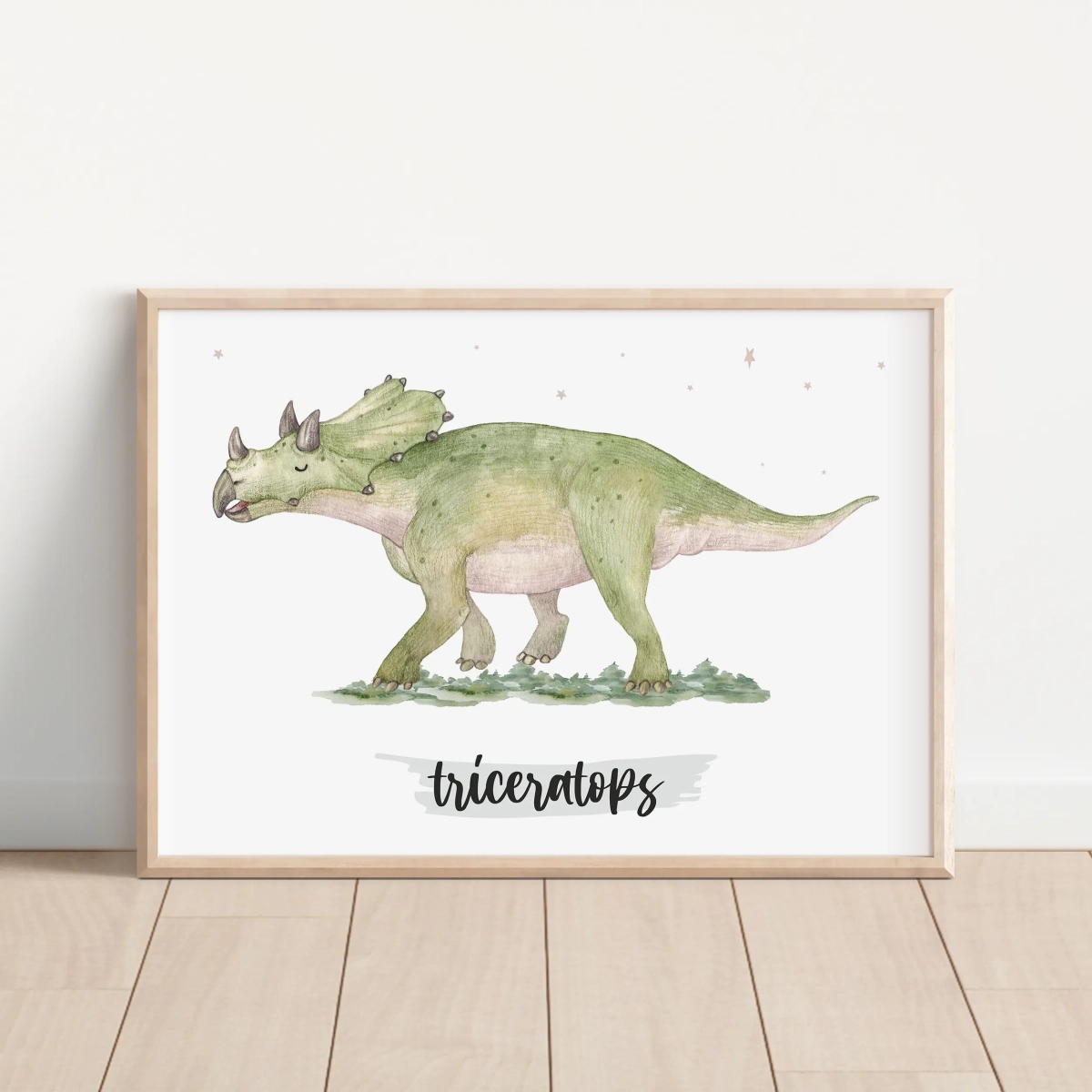Plakat Triceratops dla dzieci | Mała Pracownia