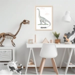 Plakat ścienny Diplodok – dinozaur dla dzieci – Mała Pracownia