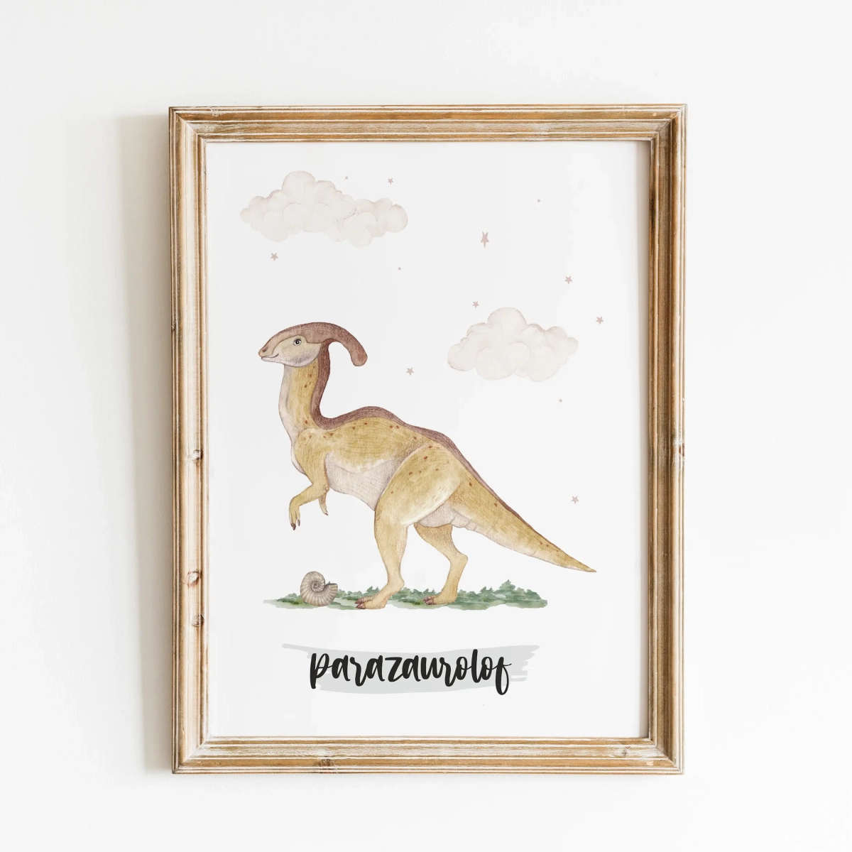 Plakat z dinozaurem Parazaurolof – Mała Pracownia