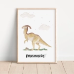 Plakat z dinozaurem Parazaurolof