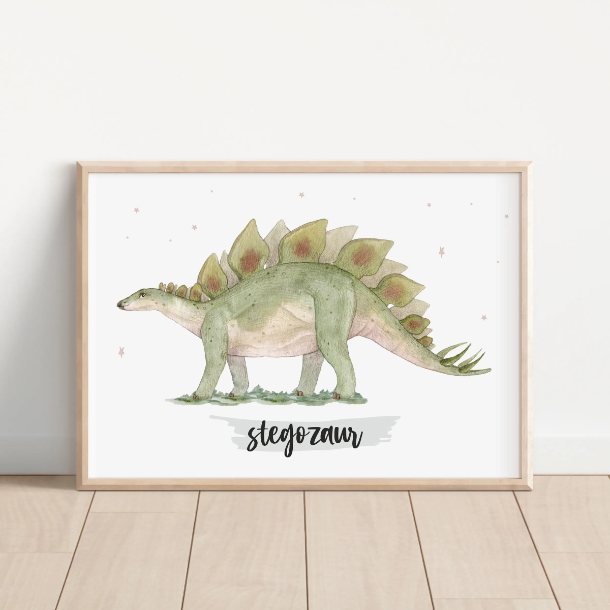 Plakat na ścianę Dinozaur Stegozaur – Mała Pracownia