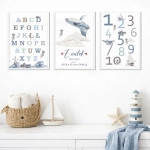 Zestaw 3 plakaty Podniebny Ocean – dekoracja ścienna do pokoju dziecka