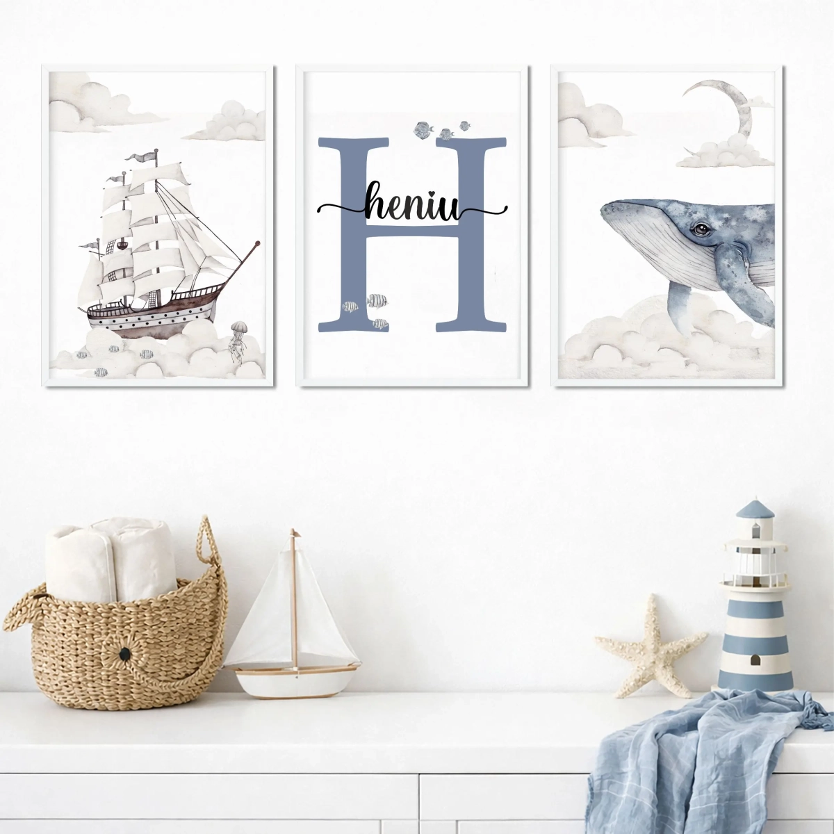 Plakaty akwarelowe ocean Podniebny Ocean Nr 5 — Mała Pracownia