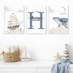 Plakaty akwarelowe ocean Podniebny Ocean Nr 5 — Mała Pracownia