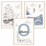 Dekoracja ścienna dla dziecka plakaty oceaniczne Podniebny Ocean Nr 4 – Mała Pracownia