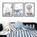 Zestaw 3 plakaty Podniebny Ocean Nr 1 – Mała Pracownia