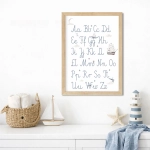 Plakat alfabet dla dzieci Podniebny Ocean – Mała Pracownia