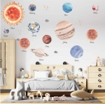 Naklejka na ścianę Układ Słoneczny z nazwami planet – Mała Pracownia