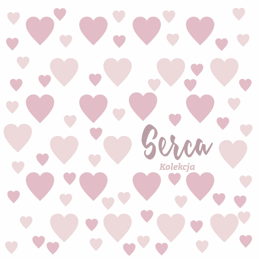 Serduszka pastelowe róż naklejki ścienne dla dzieci – Mała Pracownia