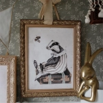 Plakat Borsuk Gustav Vintage Travel w aranżacji pokoju dziecka