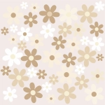 Naklejki na ścianę Stokrotki Boho Beżowe