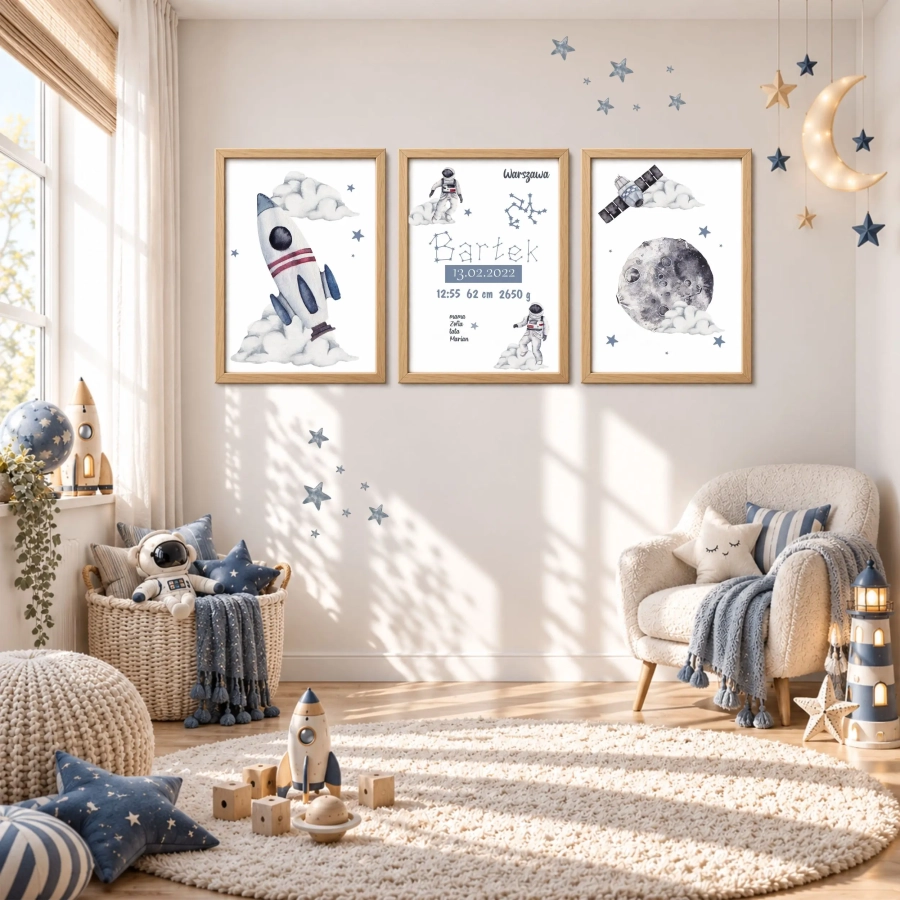 Kosmos Tryptyk nr 8 – zestaw 3 plakatów