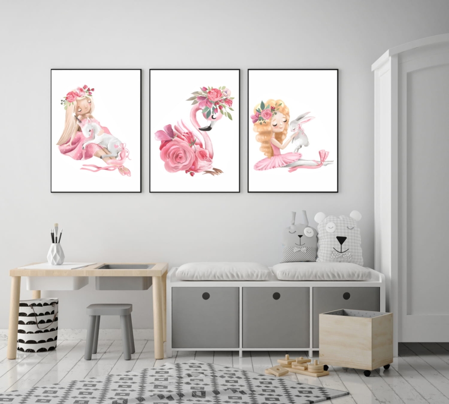 Tryptyk-plakat ,obrazek zajączki,króliczki,balet nr.1.jpg