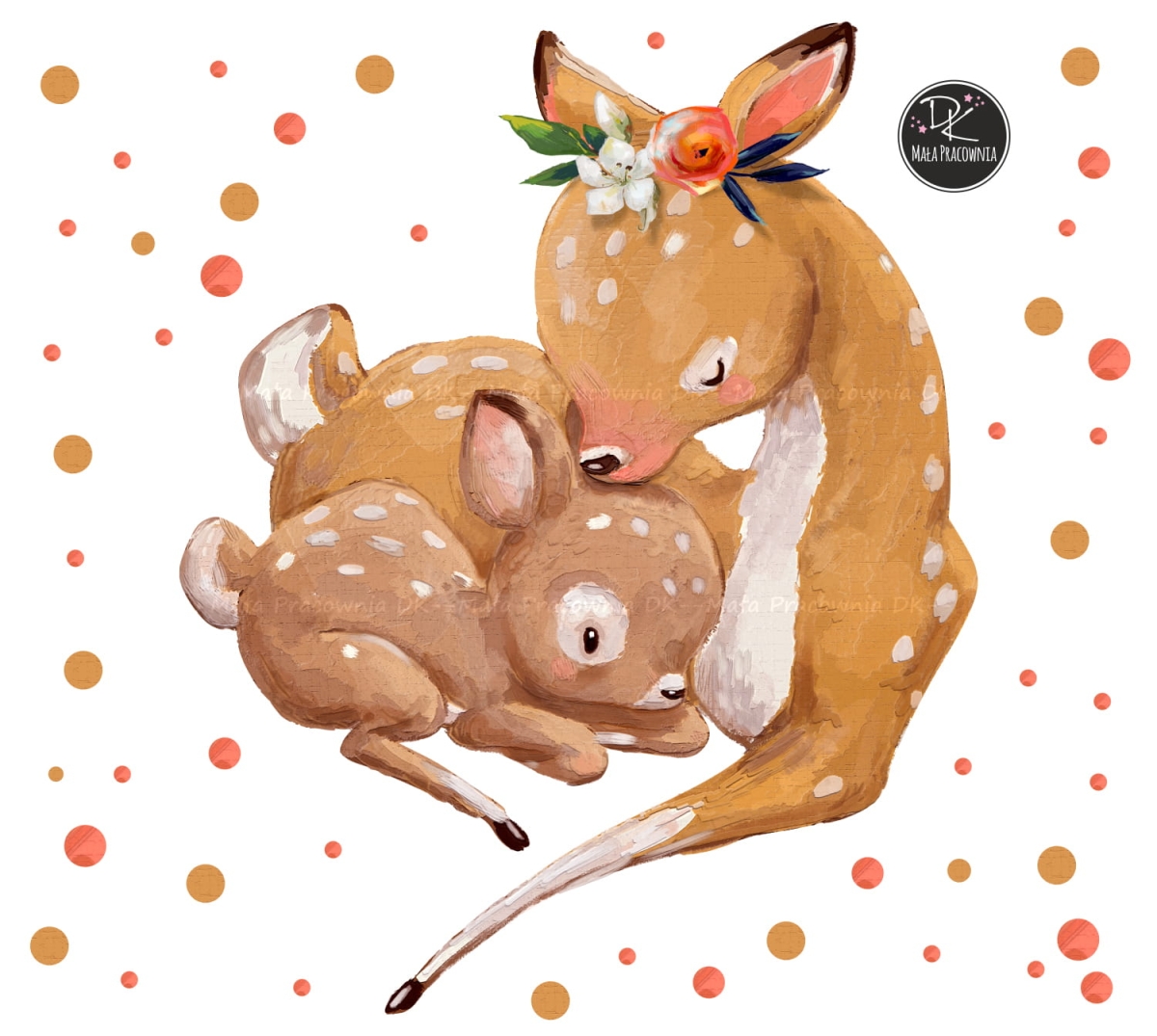 sarenka ,kropki,groszki,akwarela Mała Pracownia DK.jpg