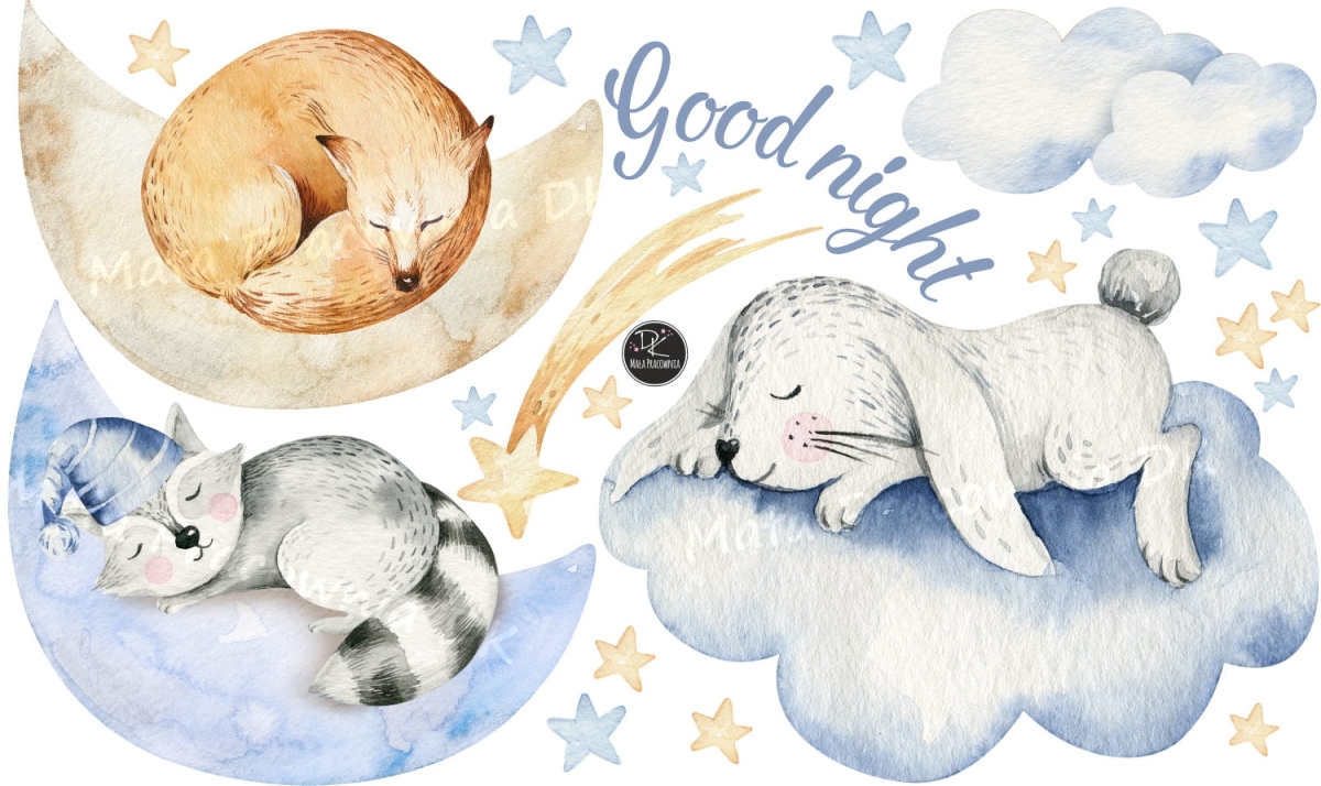 zwierzęta,chmurki,księżyc ,gwiazdeczki,SEN.jpg
