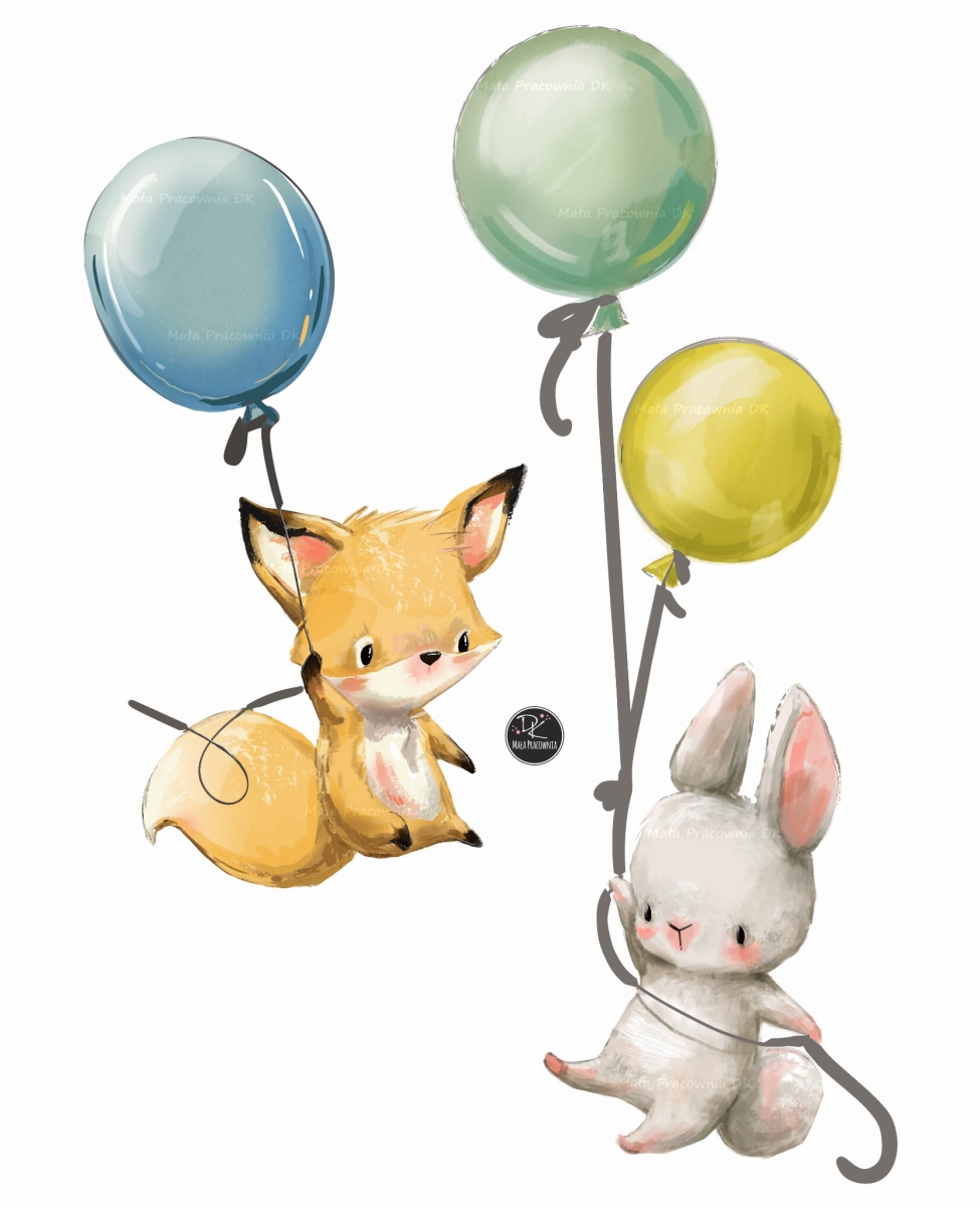 lisek,zajączek, balonikMała Pracownia DK.jpg