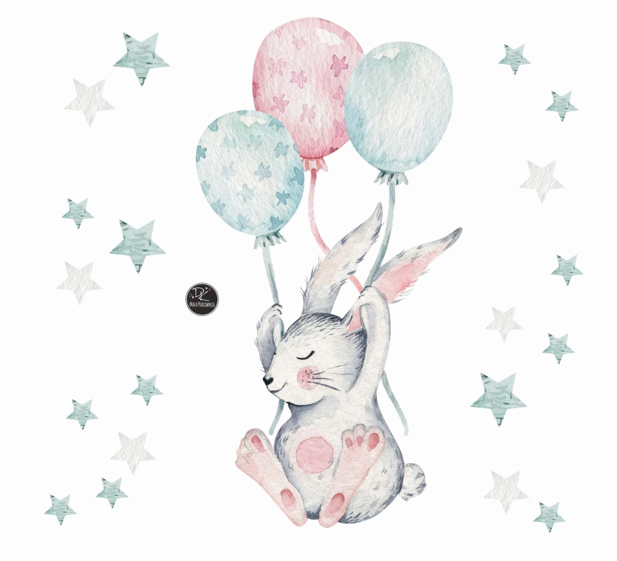 Zajączek,króliczek,baloniki,gwiazdki Na ścianę.jpg