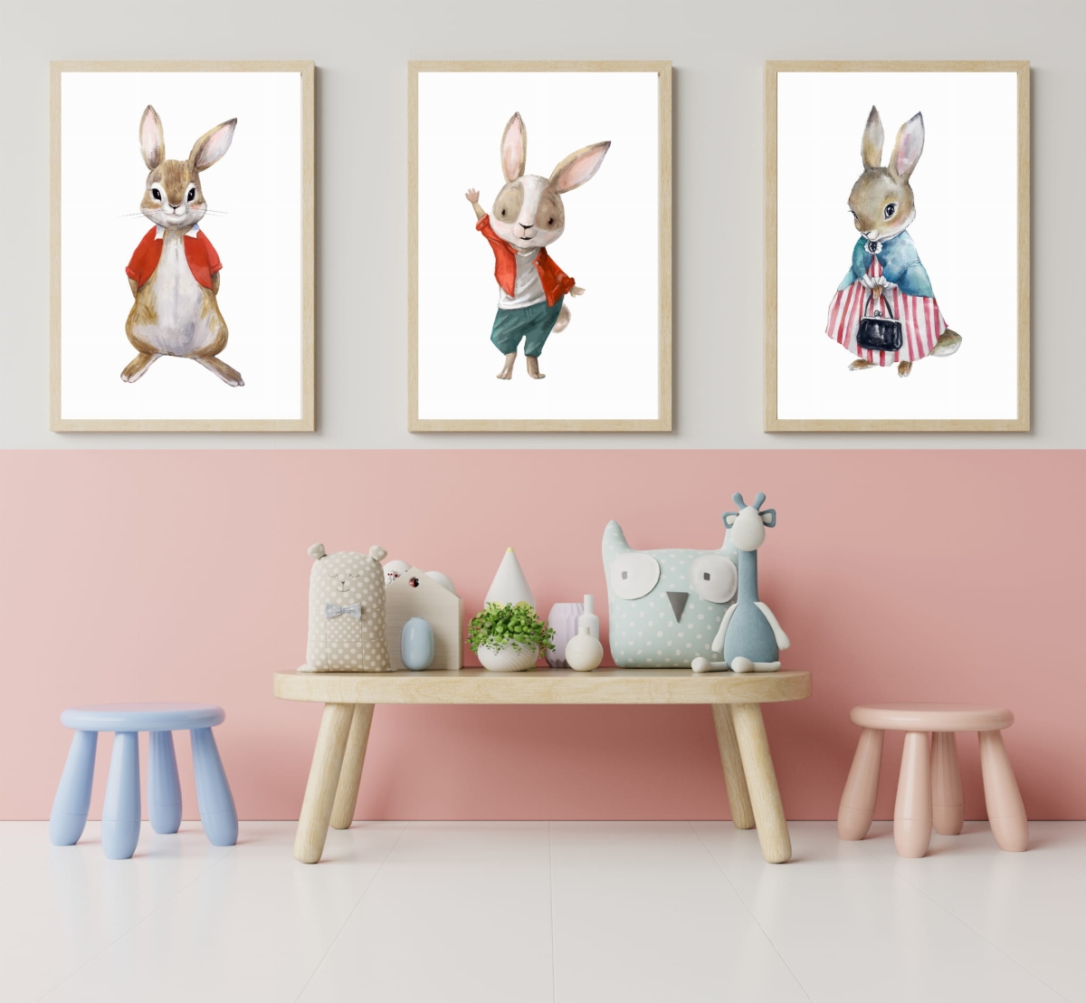 10.Zestaw 3 obrazki,rodzinka króliczków.jpg