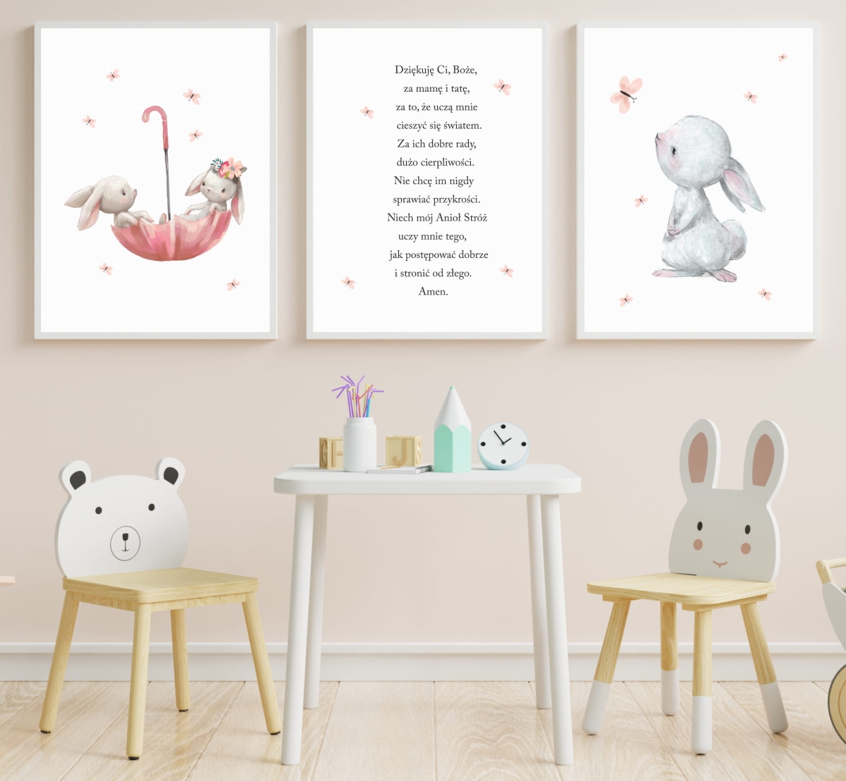 34.Zestaw 3 obrazki króliczki w parasolce.jpg