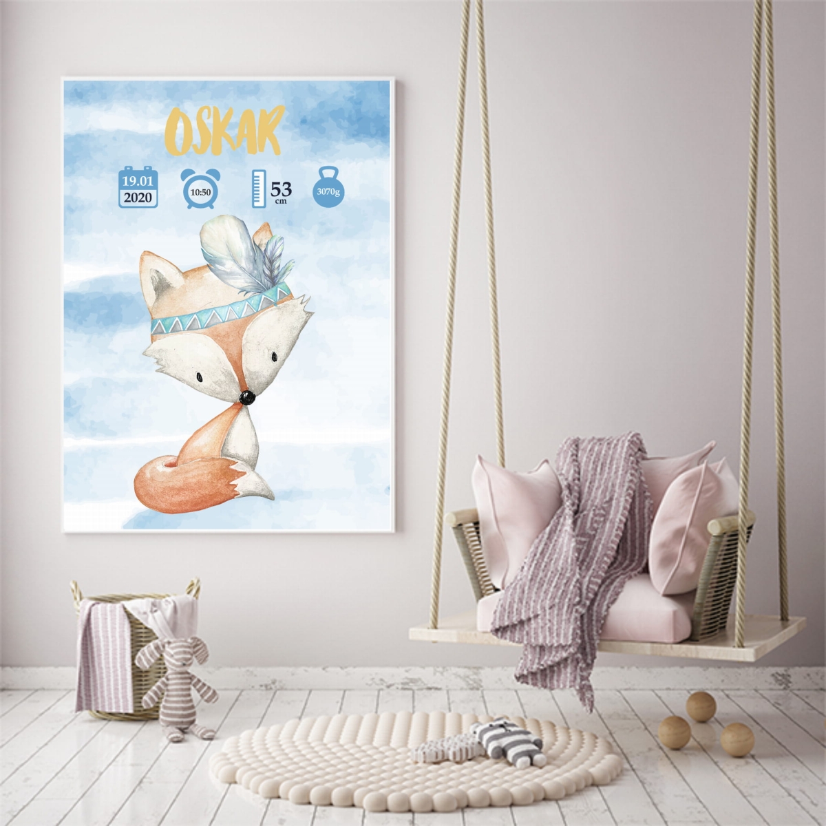 Metryczka leśne zwierzęta lisek.jpg