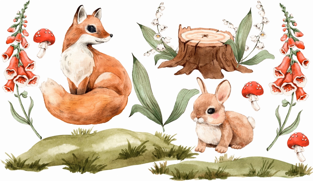 Mieszkańcy lasu II-naklejka na ścianę Mała Pracownia DK.jpg