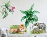 Sawanna lew,słoń-zestaw naklejek ściennych.jpg