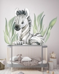 Zwierzęta dzika Afryka,ZEBRA III-naklejka ścienna.jpg