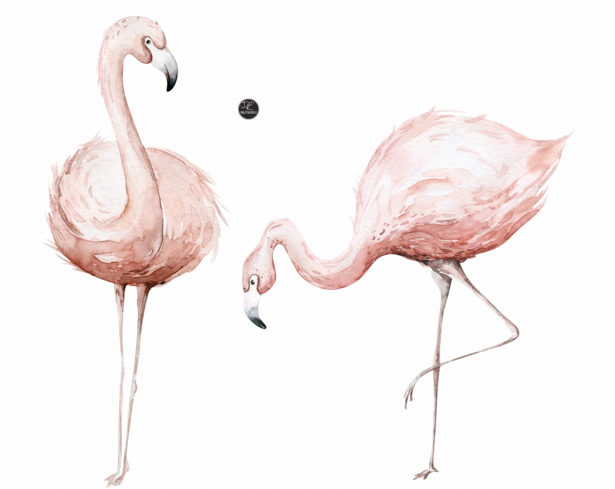 Flamingi,sawanna-Naklejka na ścianę Mała Pracownia DK.jpg