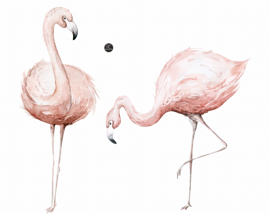 Flamingi,sawanna-Naklejka na ścianę Mała Pracownia DK.jpg