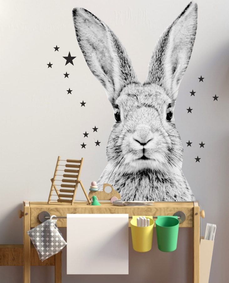 Królik,zając naklejka na ścianę Mała Pracownia DK.jpg
