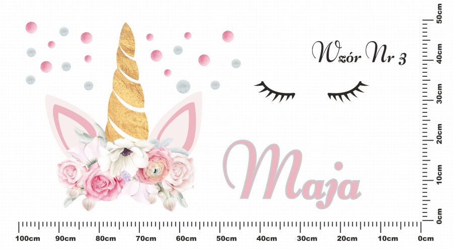 Jednorożec naklejka na ścianę  3 Mała Pracownia DK.jpg