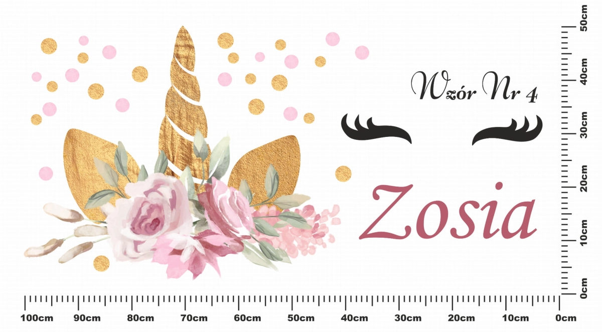 Jednorożec naklejka na ścianę  4 Mała Pracownia DK.jpg