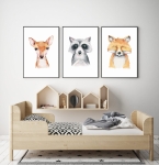 zestaw 3 obrazki lisek,szop,sarenka Nr3 .jpg