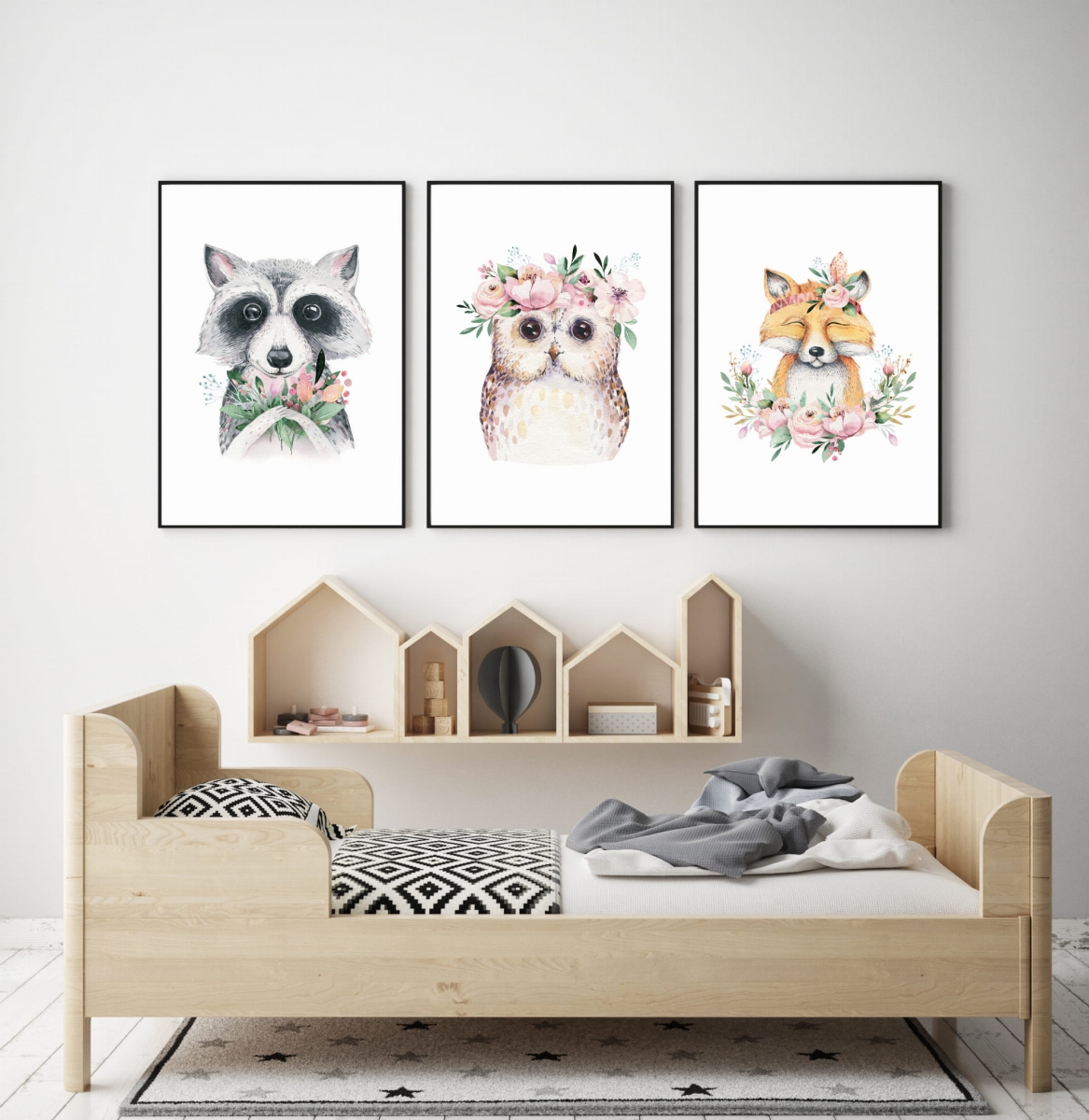 zestaw 3 obrazki szop,lisek,sowa Nr4 .jpg