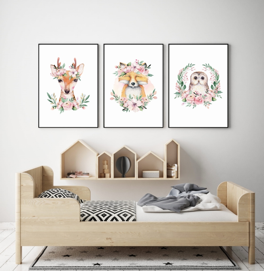 zestaw 3 obrazki jelonek,lisek,sowa Nr5 .jpg