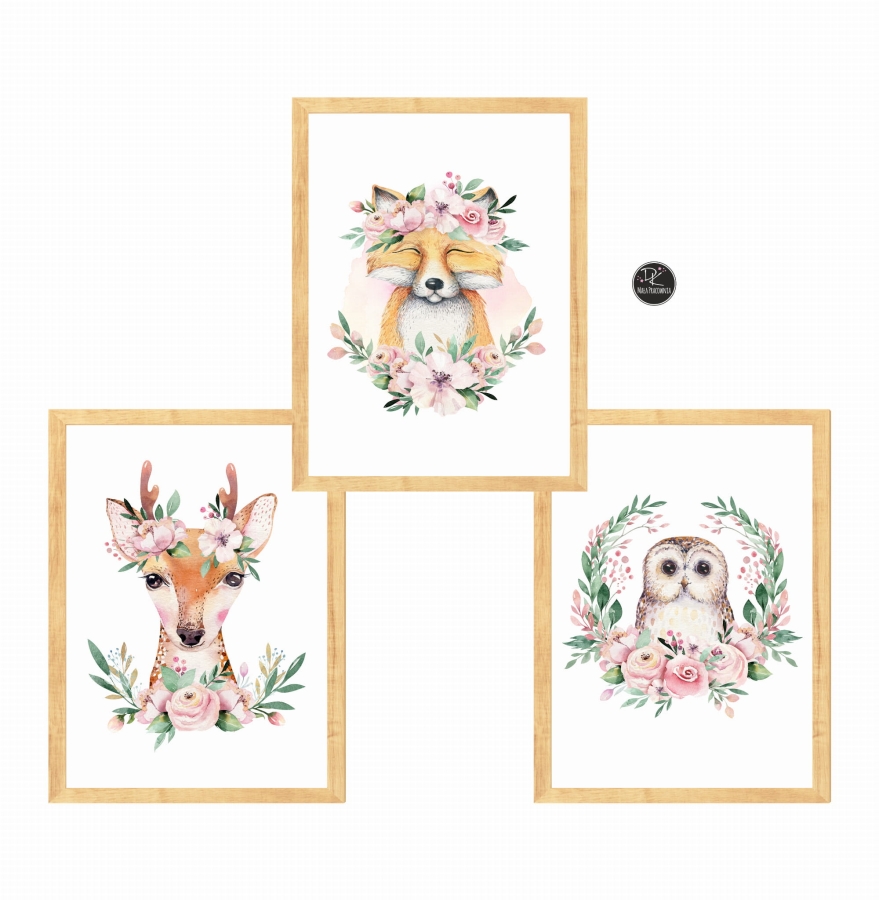 zestaw 3 obrazki jelonek,lisek,sowa Nr5.jpg