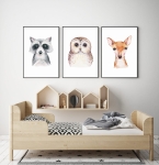 Zestaw 3 obrazki leśni przyjaciele akwarela Nr 6 .jpg