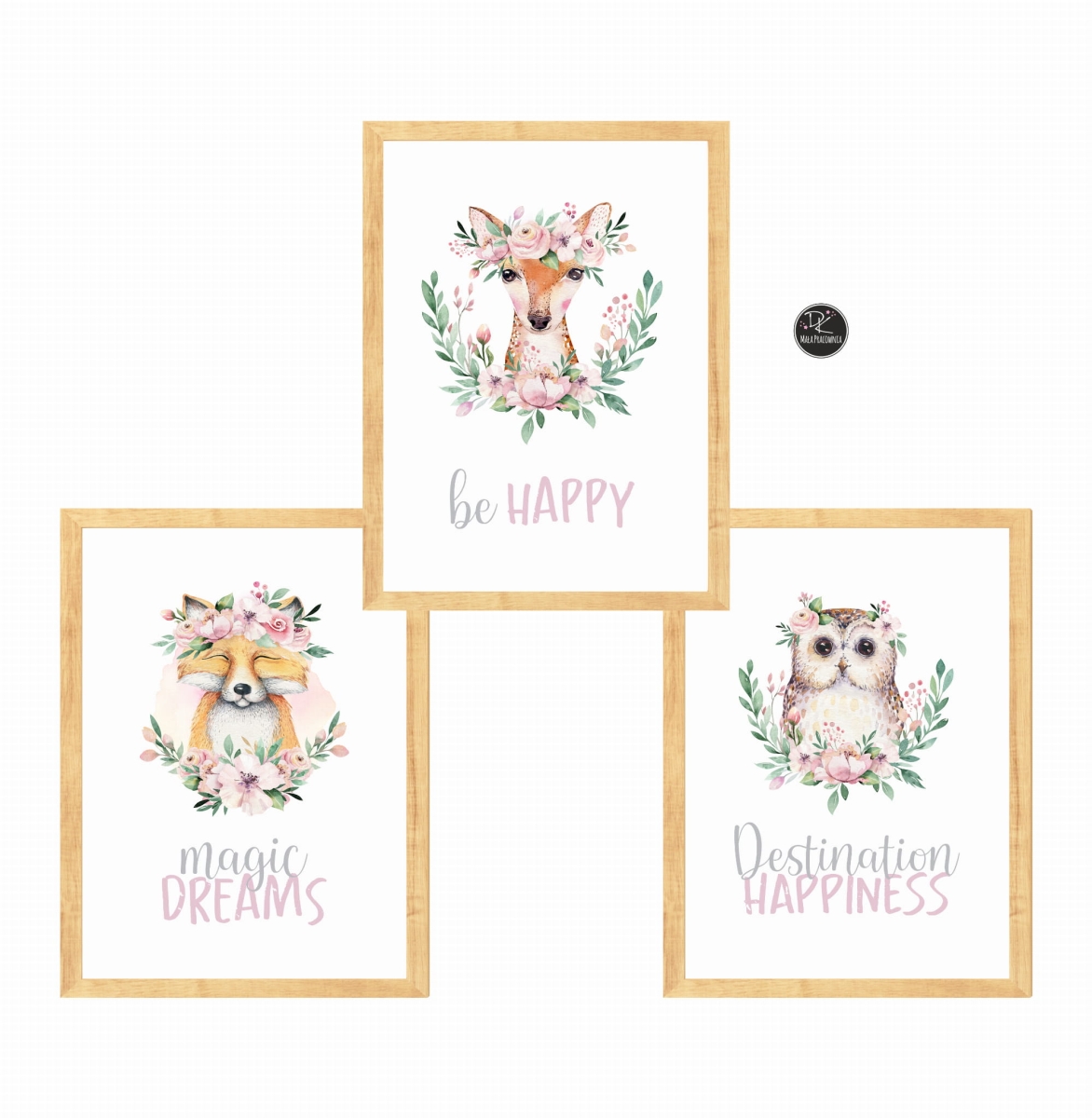 Zestaw 3 obrazki leśni przyjaciele akwarela Nr8 .jpg