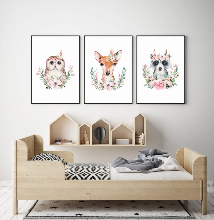 Zestaw 3 obrazki leśni przyjaciele akwarela Nr 9 .jpg