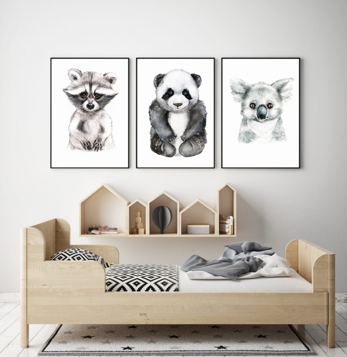 Zestaw 3 obrazki  panda,szop,koala Nr2 .jpg