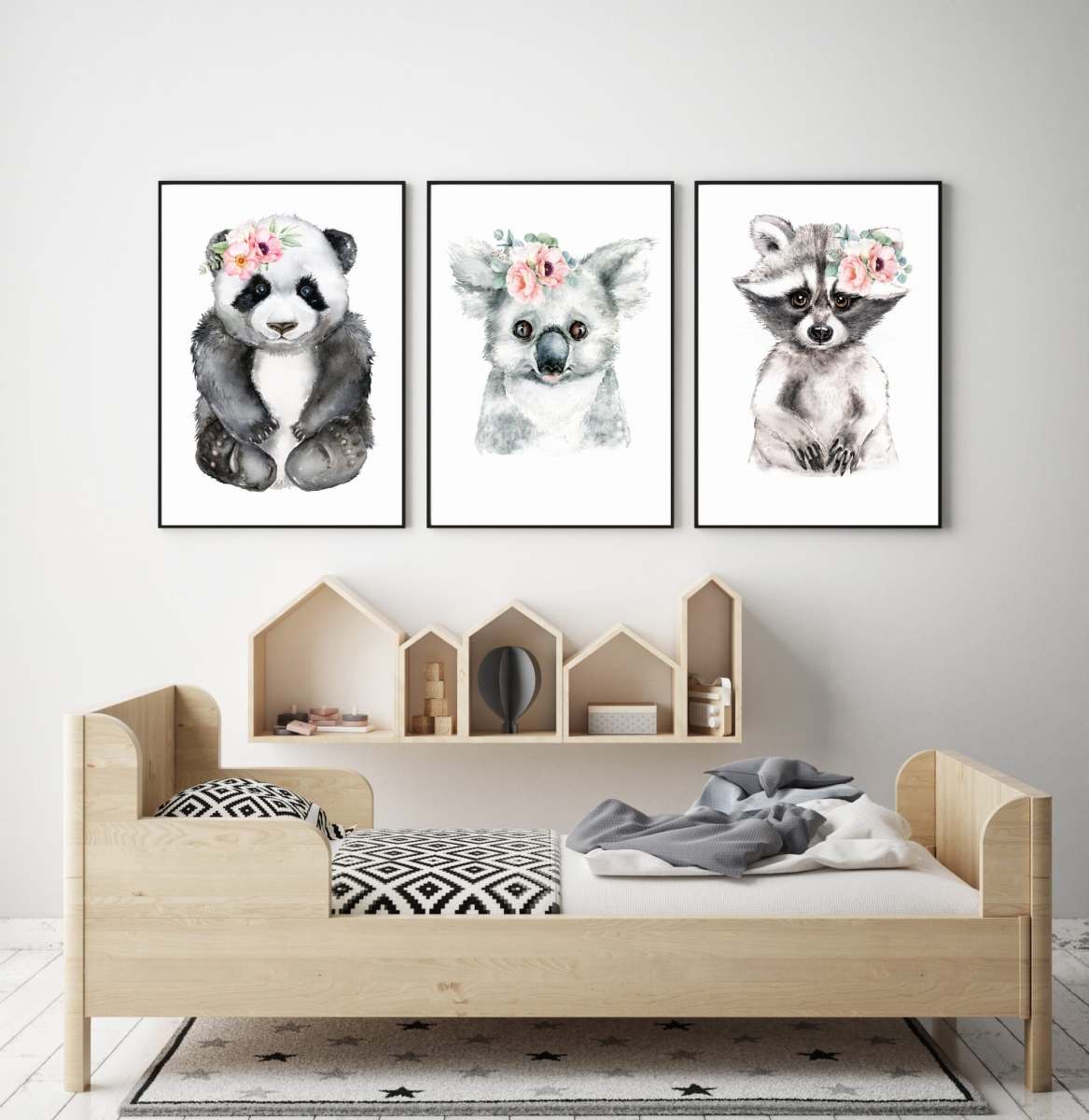 Zestaw 3 obrazki  panda,szop,koala Nr4 .jpg