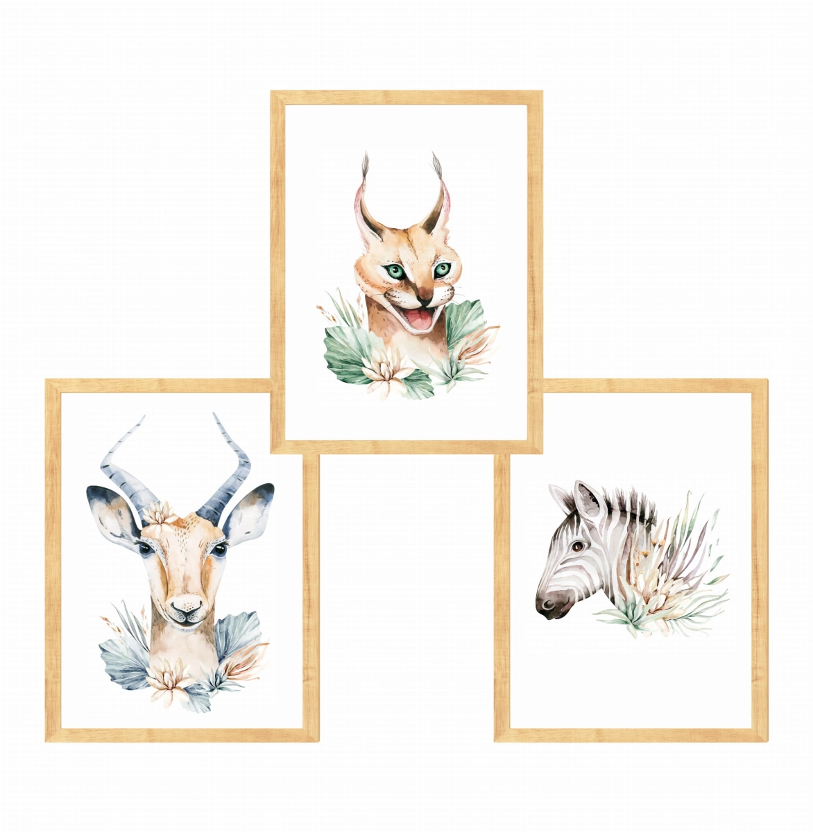 ZEBRA,ANTYLOPA,KARAKAL ZESTAW 3 OBRAZKÓW Nr4 .jpg