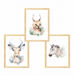 ZEBRA,ANTYLOPA,KARAKAL ZESTAW 3 OBRAZKÓW Nr4 .jpg