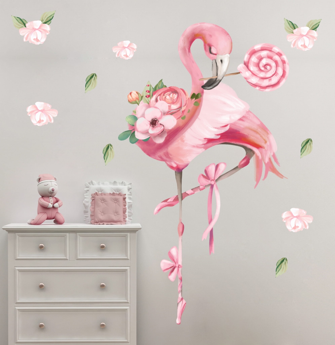 FLAMING Z LIZAKIEM- NAKLEJKA NA ŚCIANĘ.jpg