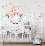 jednorożec tęczowy, gwiazdki , kropki - naklejka na ścianę dla dzieci.jpg