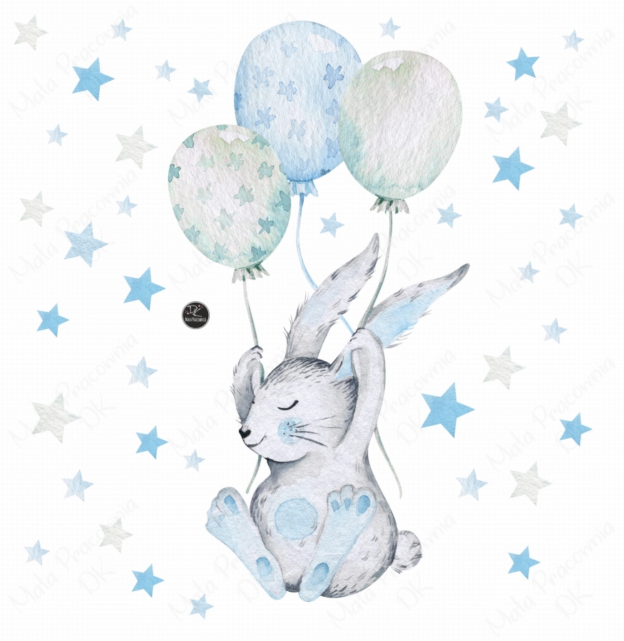 Króliczek,zajączek,baloniki,gwiazdki Mała Pracownia DK.jpg