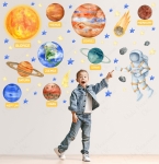 Planety,układ słoneczny KOSMOS ,astronauta-zestaw naklejek.jpg
