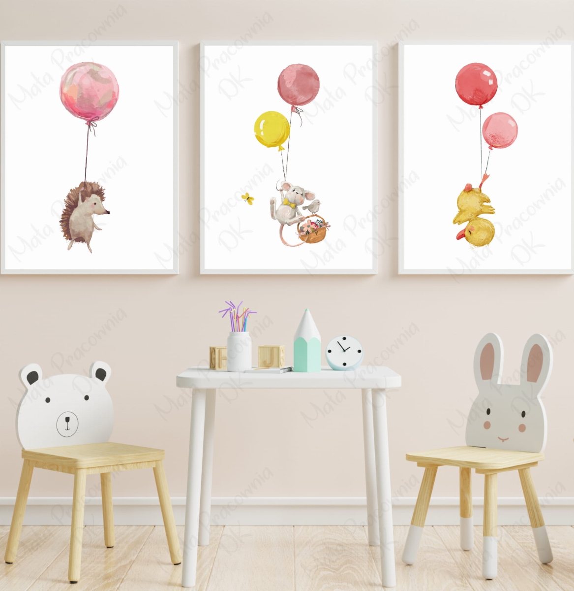 ZESTAW 3 OBRAZKI,JEŻ,BALONIKI,KACZUSZKA.jpg