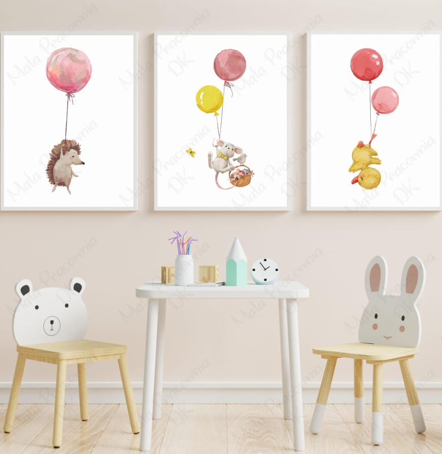 ZESTAW 3 OBRAZKI,JEŻ,BALONIKI,KACZUSZKA.jpg