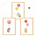 ZESTAW 3 OBRAZKI,JEŻ,BALONIKI,KACZUSZKA .jpg